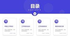 紫色渐变目录页PPT模板免费下载