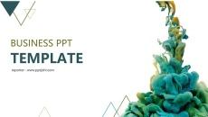 创意颜料入水艺术设计PPT模板