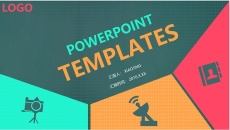 彩色色块PowerPointPPT模板