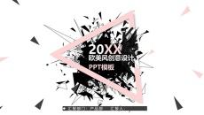 欧美风动感立体创意设计PPT模板