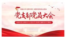 党政风党支部党员大会党员学习培训主题教育PPT模板