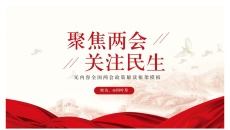 全国两会政策解读框架PPT模板
