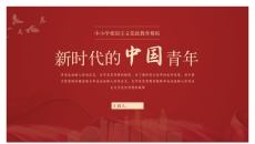 新时代新青年爱国爱党主题红色教育PPT模板