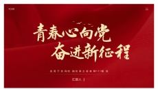 青春心向党奋进新征程党风党建党课主题教育PPT模板