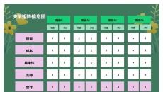 决策矩阵表格PPT模板_方案评估_可编辑