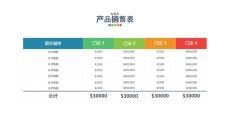 大气商务表格PPT素材