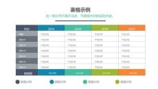 年份统计表格PPT素材