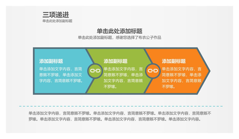 三项递进关系PPT素材