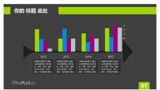 鱼骨式折线图组合PPT模板_因果分析_可编辑